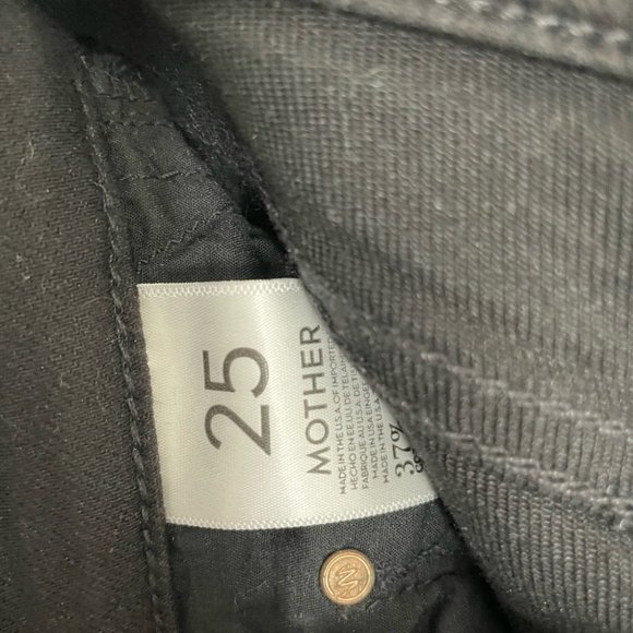 MOTHER The Looker Skinny Denim Jeans A Model Spy Black size 25 - Picture 4 of 9